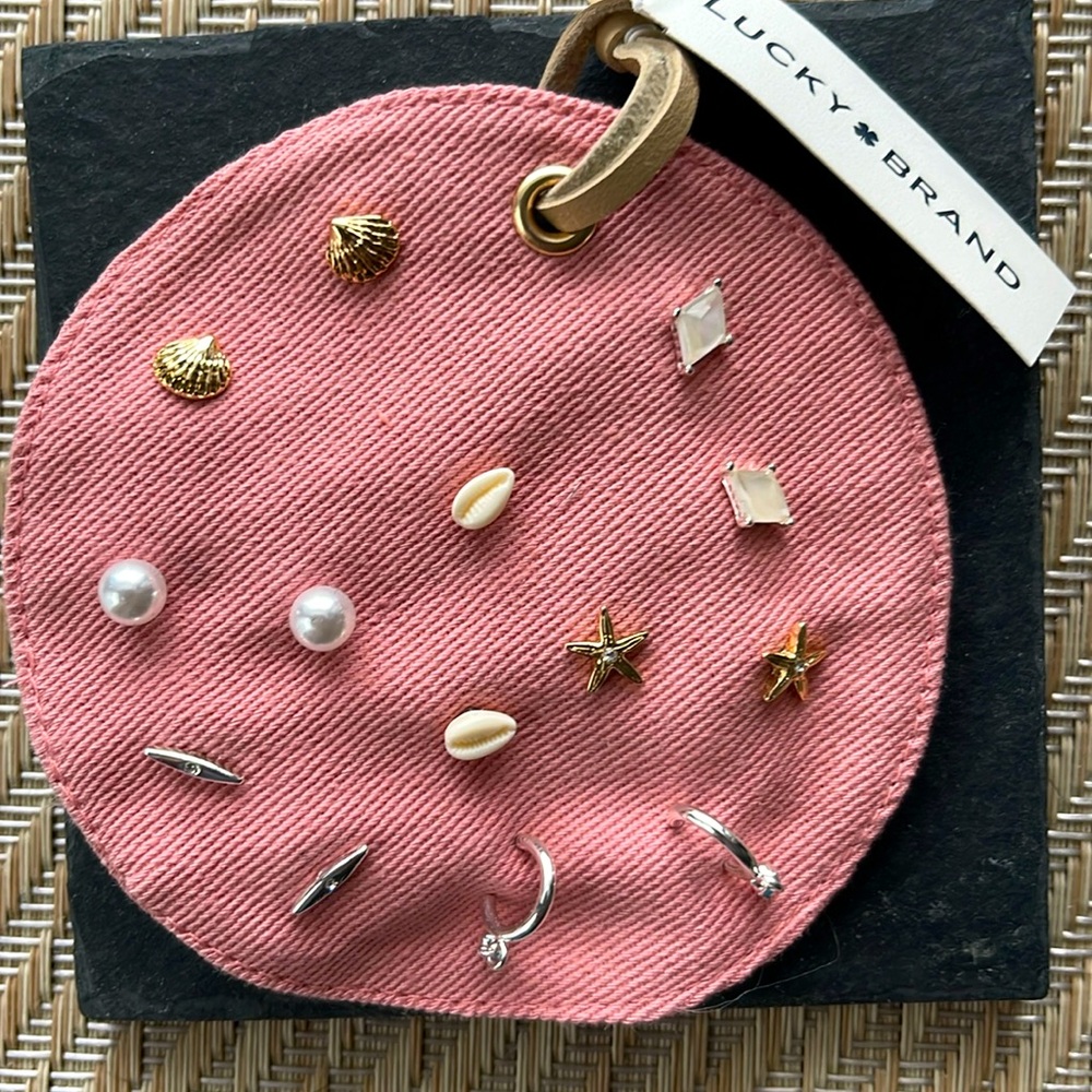 Brand new with tags, Lucky Brand earring pack. (7) seven pairs.